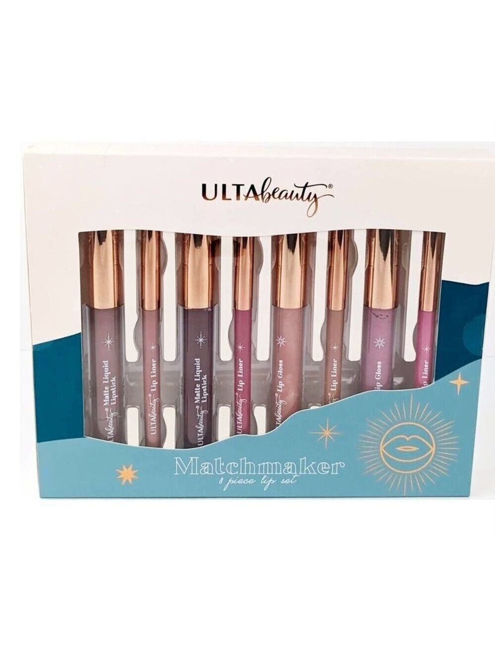 ULTA BEAUTY LIPSTICK LIP GLOSS LIP LINER SET 8 PIECE MATCHMAKER